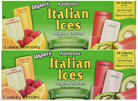 Wyler S Authentic Italian Ice Freezer Bars Count Pack Of Famous