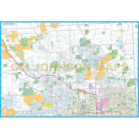 oakland county north michigan street map gm johnson maps