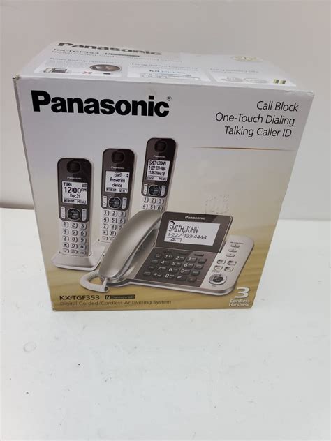 New Panasonic Kx Tgf353n Phone System With 3 Cordless Handsets