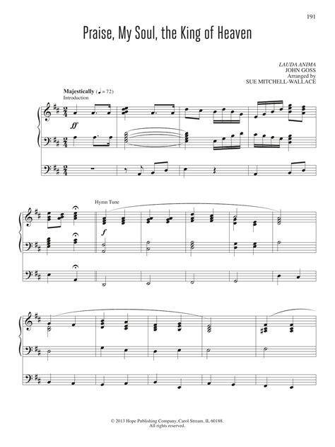 Praise My Soul The King Of Heaven Sheet Music Direct