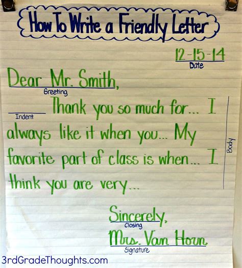 Writing A Friendly Letter Grade 2
