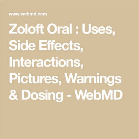 Zoloft Oral Uses Side Effects Interactions Pictures Warnings And Dosing Webmd Medical Help