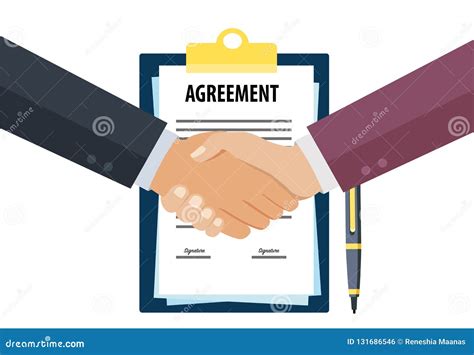 Business Agreement Handshake Stock Illustration Illustration Of