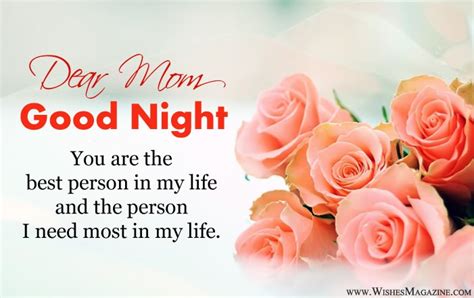 Good Night Wishes Messages For Mother Wishes Magazine