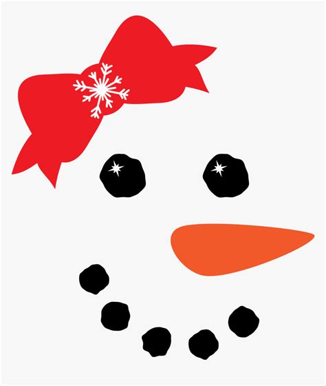 Girl Snowman Face Svg Free, HD Png Download - kindpng