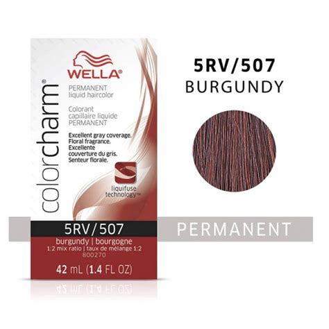 Wella Color Charm 5rv Burgundy Permanent Liquid Haircolor