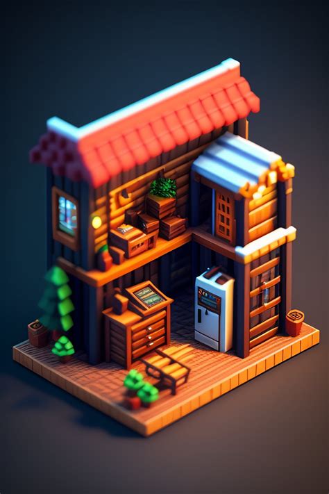 Lexica Detailed Isometric Woodworking Shop Pixel Art Unreal Engine
