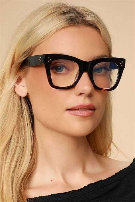 Glasses Frame With Clear Lens For Women Rose Gold Glasses Frames Eyegl Ooshoop In 2020 Black