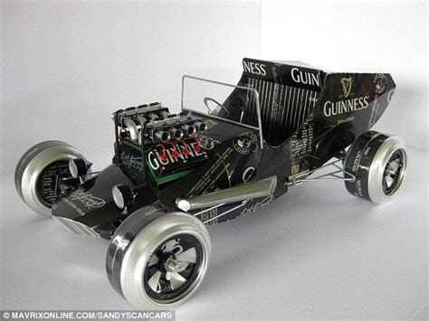 Designer Turns Used Beer And Coke Cans Into Scale Models Of Classic Cars