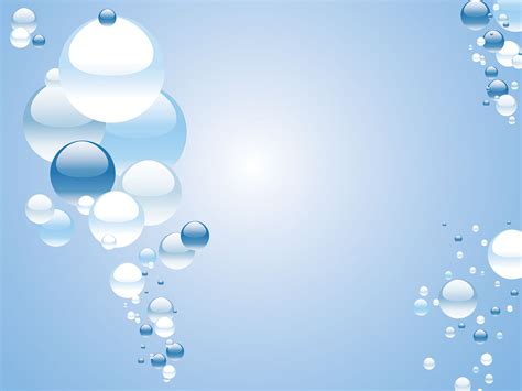 Blue Water Bubbles Powerpoint Templates Food And Drink Pattern Free