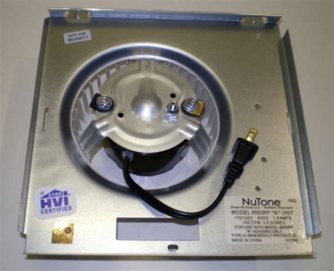 Listed below are the parts available for this model. S-97017705 Broan Nutone Motor Blower Wheel for 8663RP ...