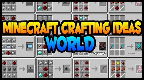 Minecraft Crafting Ideas World Youtube