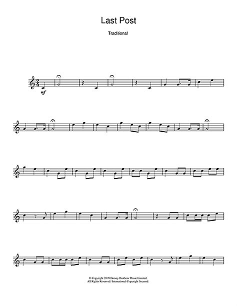 Last Post Sheet Music By Traditional Trumpet 49509