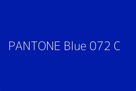 Pantone Blue 072 C Color Hex Code