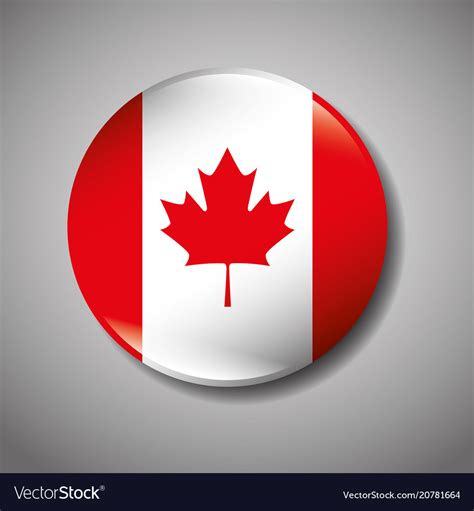 Free canada flag downloads including pictures in gif, jpg, and png formats in small, medium, and large sizes. Canadian flag button icon Royalty Free Vector Image