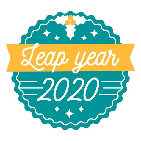 Leap Year 2020 Ribbon Badge Sticker Png And Svg Design For T Shirts