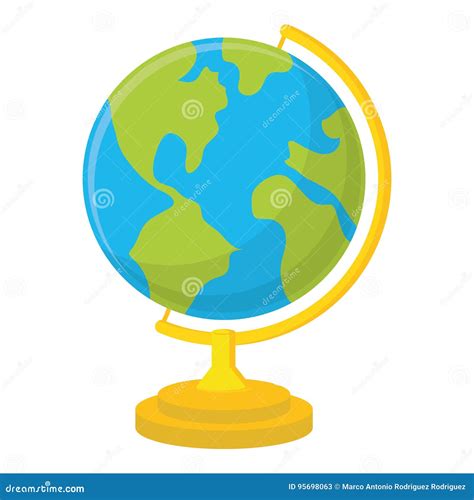 Isolated Earth Globe Stock Vector Illustration Of Clip 95698063