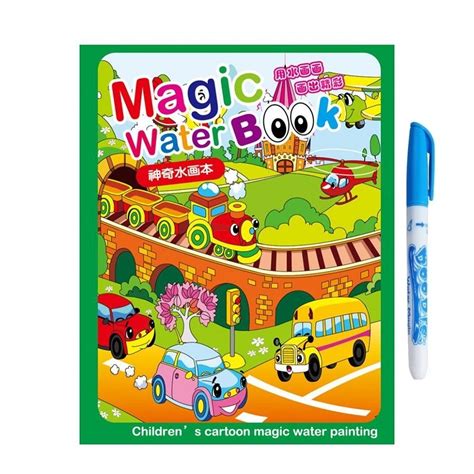 Set 4 Carti De Colorat Cu Apa Magic Water Book Reutilizabile 16