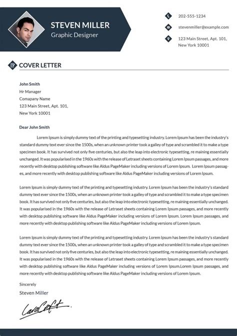 Graphic Design Cover Letter Examples