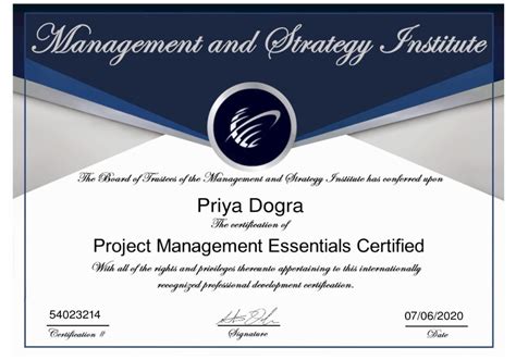 Project Management Essentials Certified Pmec Certificate Answers