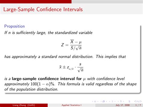 Large Sample Confidence Intervals