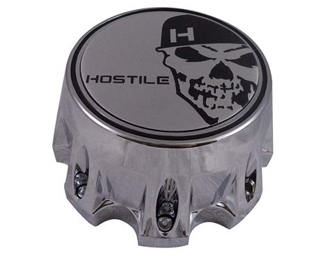 Hostile Wheels Chromechrome Skull Logo Custom Center Cap Hc 8004 1