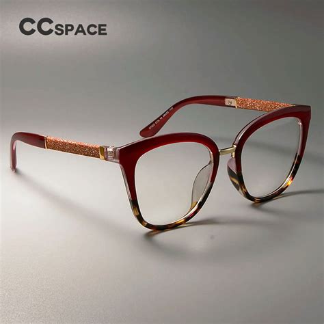 lady square glasses frames women shiny red color optical eyeglasses fashion eyewear 45074 in