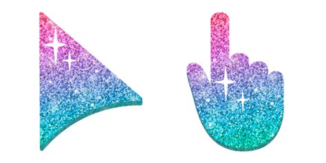 Purple And Teal Glitter Cursor Custom Cursor Browser Extension In