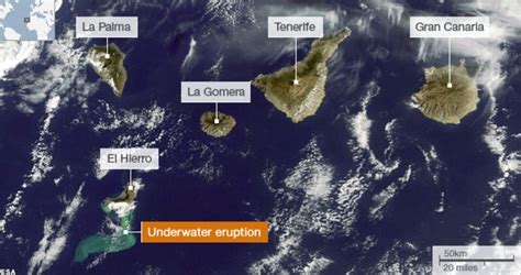 Canary Island Volcano A New Island In The Making Bbc News