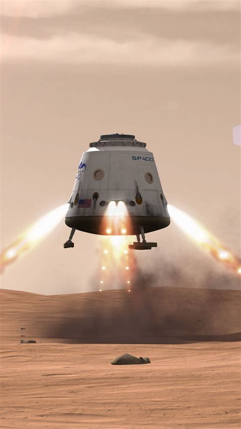 Wallpaper SpaceX, ship, red dragon, mars, Space #12074