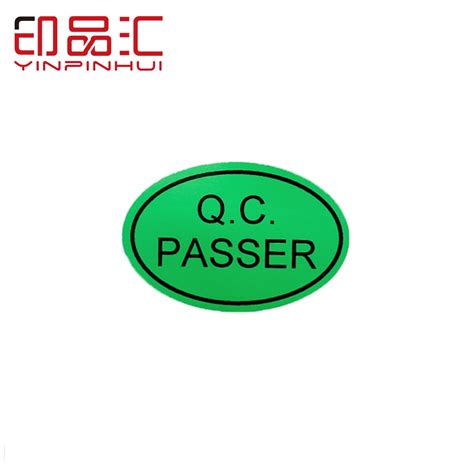 Qc Pass Stickers 200pcs Customizable Self Adhesive Green Certificate Labelsassorted Stickers
