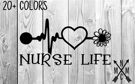 Nurse Life Rn Cna Lpn Stethoscope Vinyl Sticker Decal Sticker Etsy