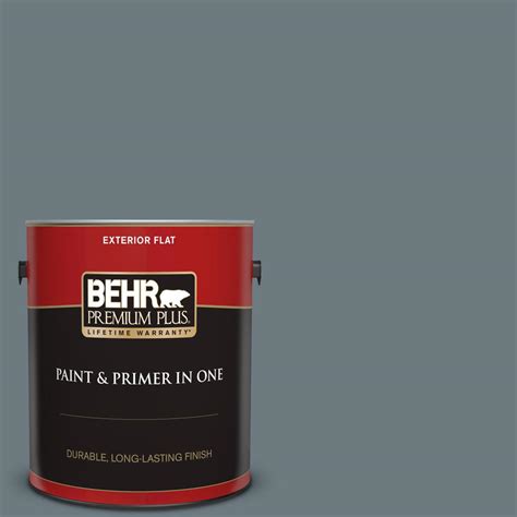 Behr Premium Plus Gal Ppu Ocean Swell Flat Exterior Paint And