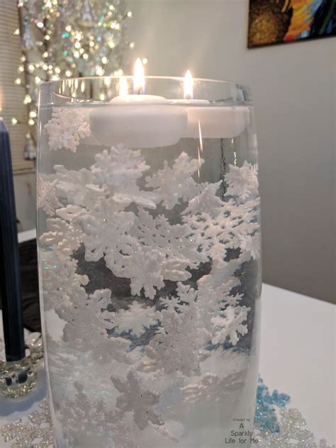 Snowflakes Frozen In Time Easy Christmas Centerpiece And Table Decor