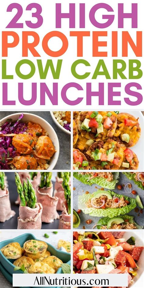 High Protein Low Carb Meals Plan Low Calorie Lunches Low Carb Lunch