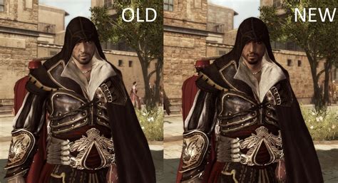 Ezio In Altair Armor Comparison Image Assassin S Creed Overhaul Mod