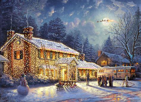 Christmas Painting By Thomas Kinkade 7
