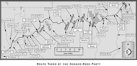 Route Taken By Donner Party Donner Party Route Map Tahoe Trip