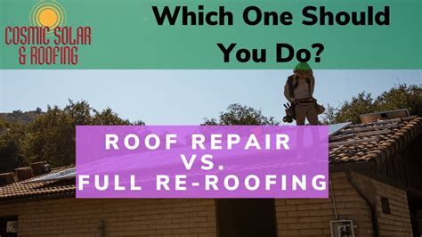 Roof Repair Vs Full Re Roofing Youtube