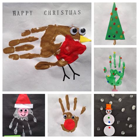 A fun and easy christmas. Hand print Christmas card ideas for children's craft! Christmas craft🎄 | Christmas cards ...