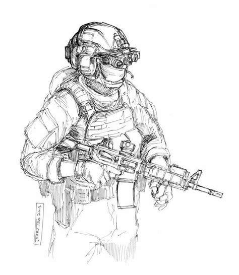 Pin By Frank Deans On Cool Stuff Military Drawings Soldier Drawing