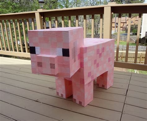 Paper Minecraft Pig By Koreena On Deviantart
