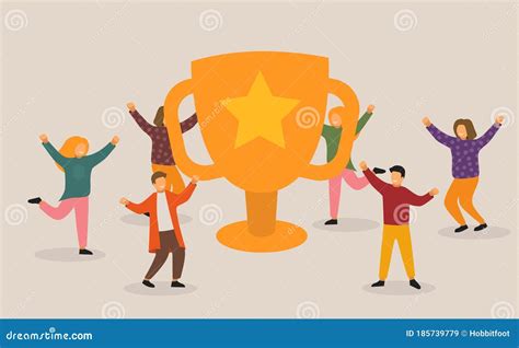 Business Team Success Achievement Concept Flat People Characters With