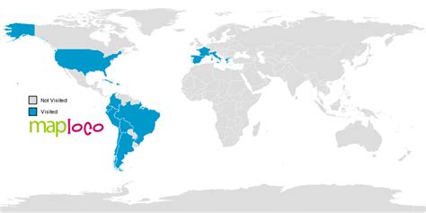 ► highlight the countries you've been in this interactive map! Countries I've Visited: Argentina, Bolivia, Brazil, Chile ...