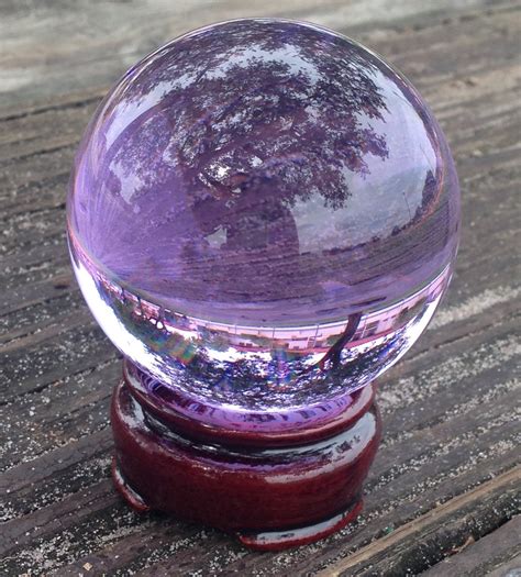 60mm Amethyst Purple Quartz Crystal Ball With Wooden Stand Etsy