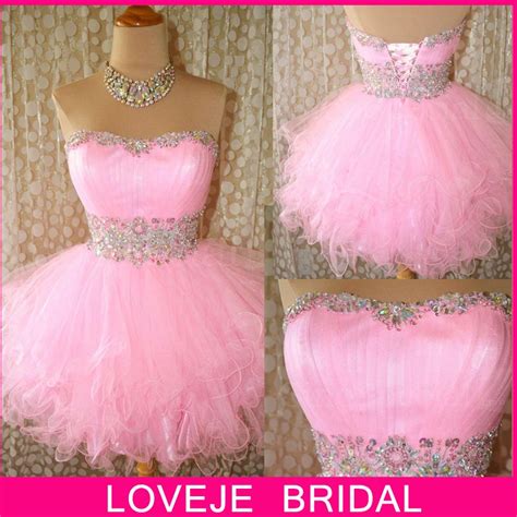 New Arrival Beaded Crystals Ruffle Organza Tutu Mini Short Pink Prom