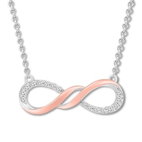 Diamond Infinity Necklace 110 Ct Tw Sterling Silver10k Gold Jared
