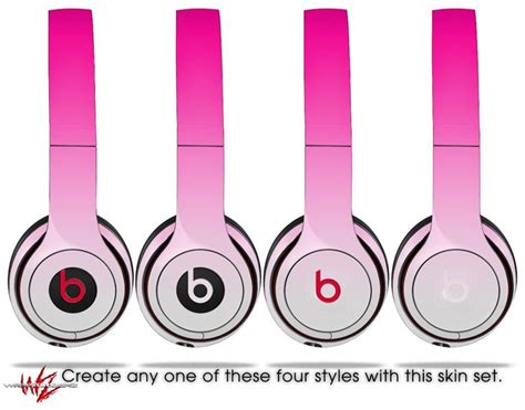 Beats Solo2 Solo3 Wireless Skins Smooth Fades White Hot Pink Wraptorskinz