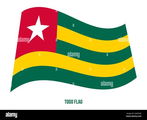Togo Drapeaux Vector Illustration Sur Fond Blanc Drapeau National Du