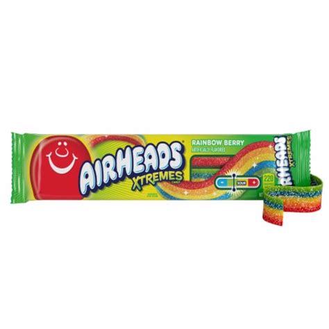 Airheads Xtremes Sweetly Sour Rainbow Berry Flavor Candy Belts 2 Oz